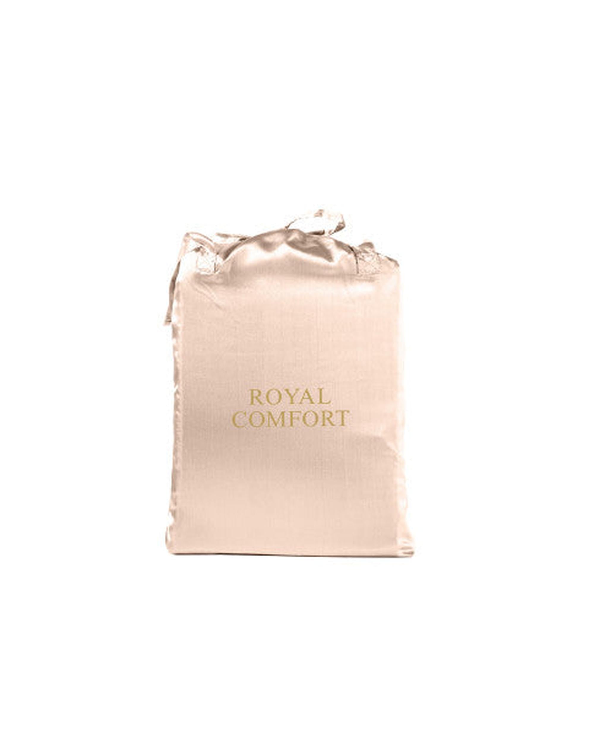 Royal Comfort Satin Sheet Set 4 Piece Fitted Flat Sheet Pillowcases - Champagne Pink Royal Comfort