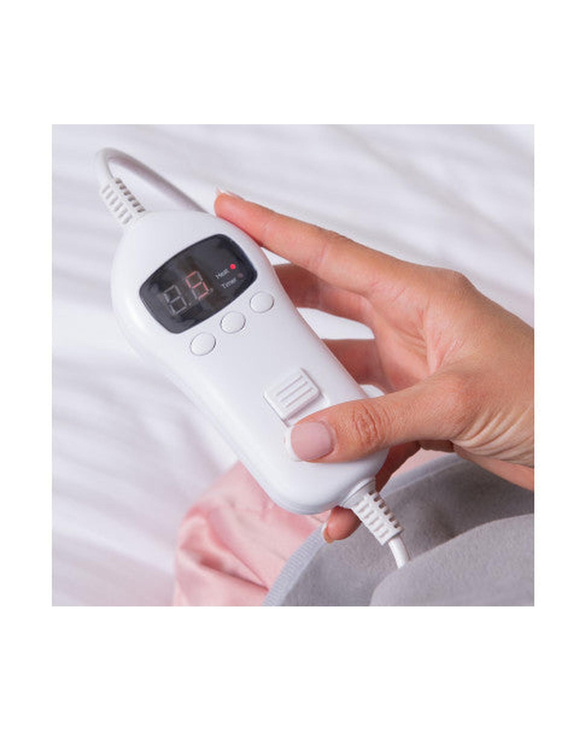 Royal Comfort Heated Faux Fur Throw Fleece Electric Blanket Double-Sided - Grey Royal Comfort