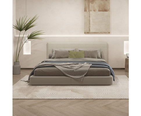 Milano Decor Gia Boucle Bedhead Headboard Upholstered Luxury Cushioned White Milano Decor