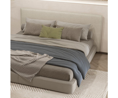 Milano Decor Gia Boucle Bedhead Headboard Upholstered Luxury Cushioned White Milano Decor