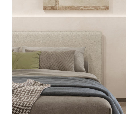 Milano Decor Gia Boucle Bedhead Headboard Upholstered Luxury Cushioned White Milano Decor