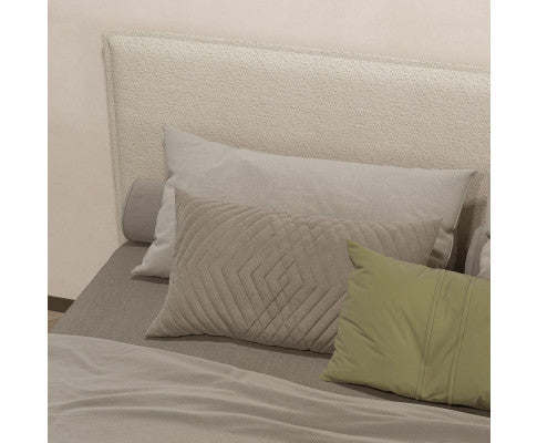Milano Decor Gia Boucle Bedhead Headboard Upholstered Luxury Cushioned White Milano Decor