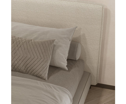 Milano Decor Gia Boucle Bedhead Headboard Upholstered Luxury Cushioned White Milano Decor