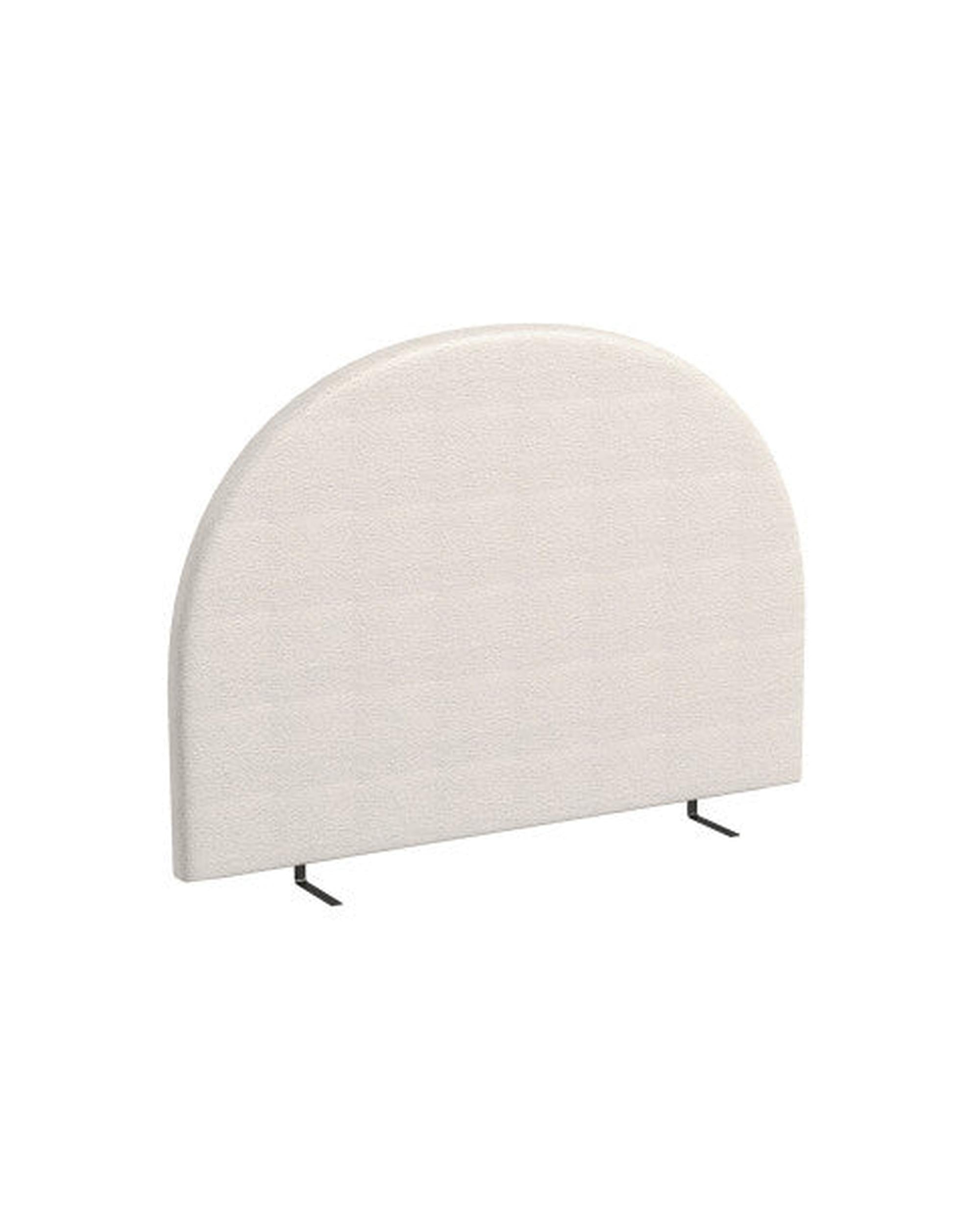 Milano Decor Ariana Curved Boucle Bedhead Headboard Upholstered Cushioned White Milano Decor