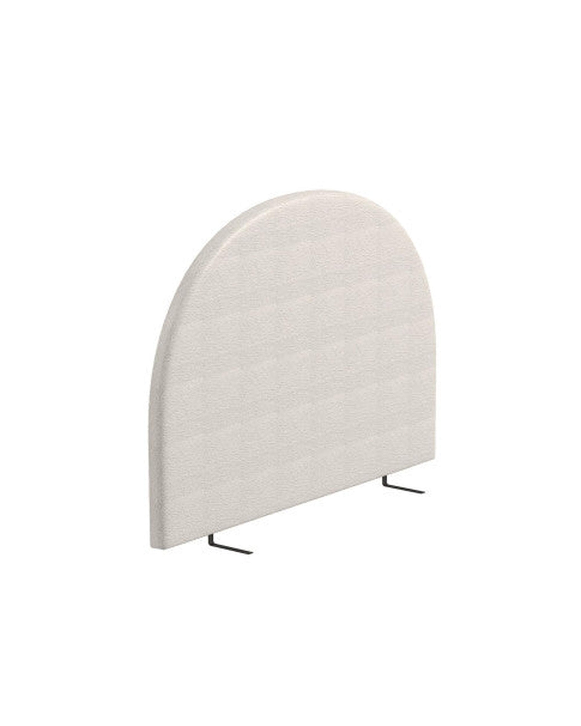 Milano Decor Ariana Curved Boucle Bedhead Headboard Upholstered Cushioned White Milano Decor