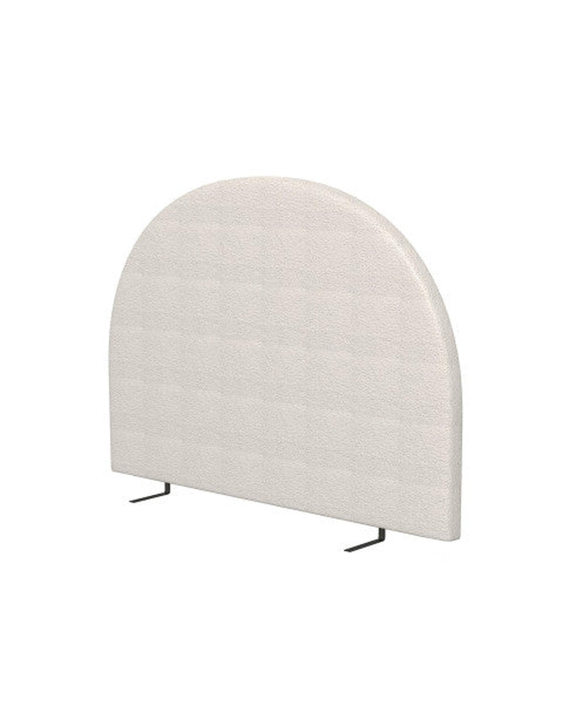 Milano Decor Ariana Curved Boucle Bedhead Headboard Upholstered Cushioned White Milano Decor