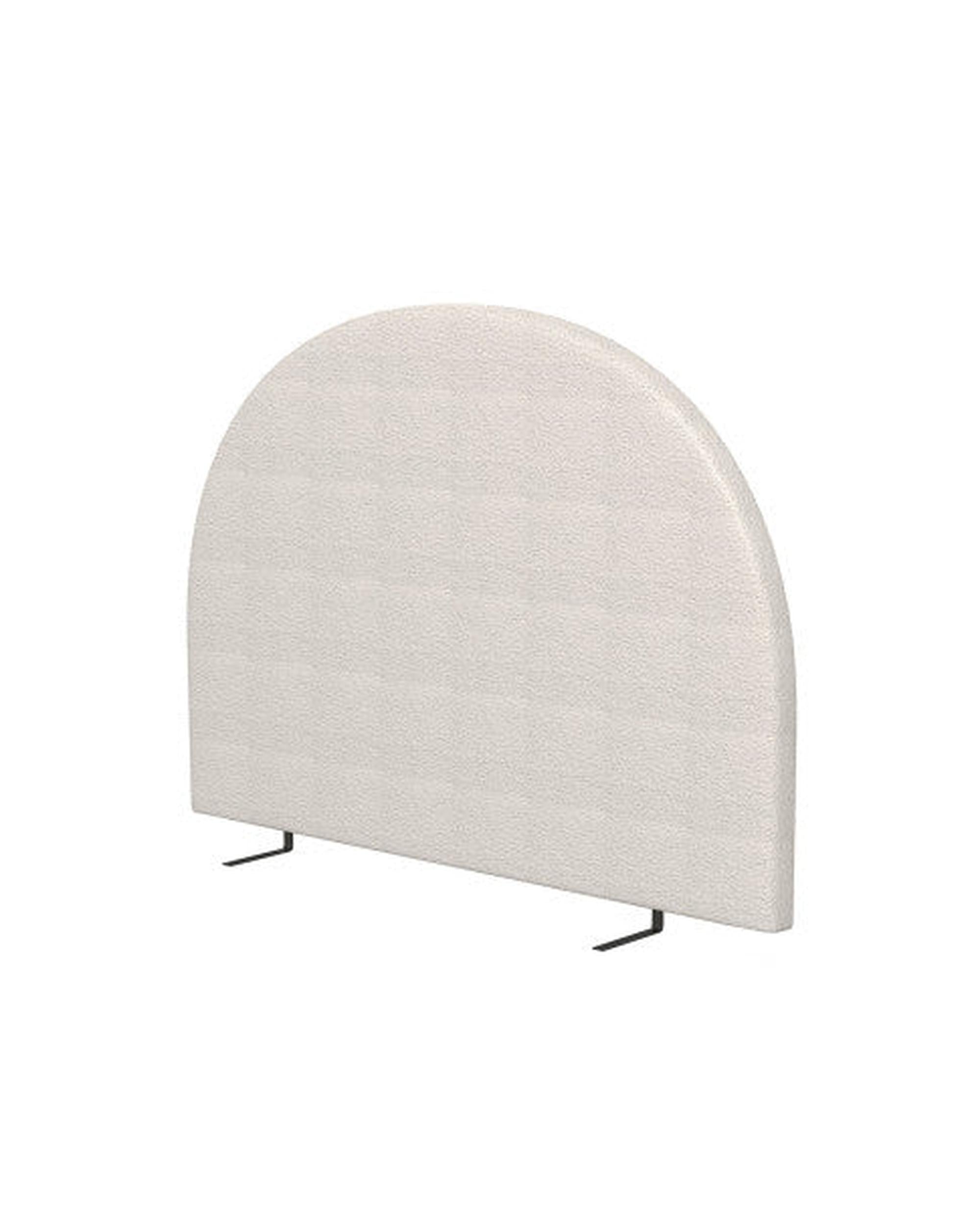 Milano Decor Ariana Curved Boucle Bedhead Headboard Upholstered Cushioned White Milano Decor