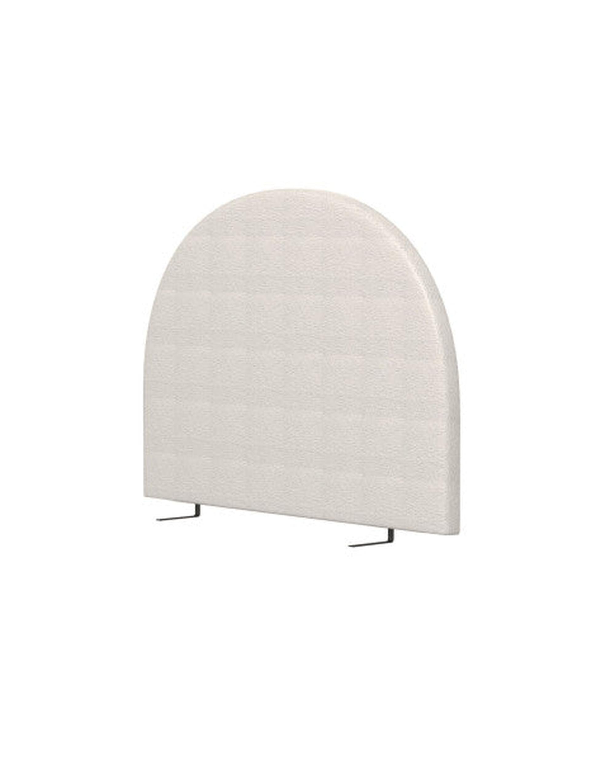 Milano Decor Ariana Curved Boucle Bedhead Headboard Upholstered Cushioned White Milano Decor