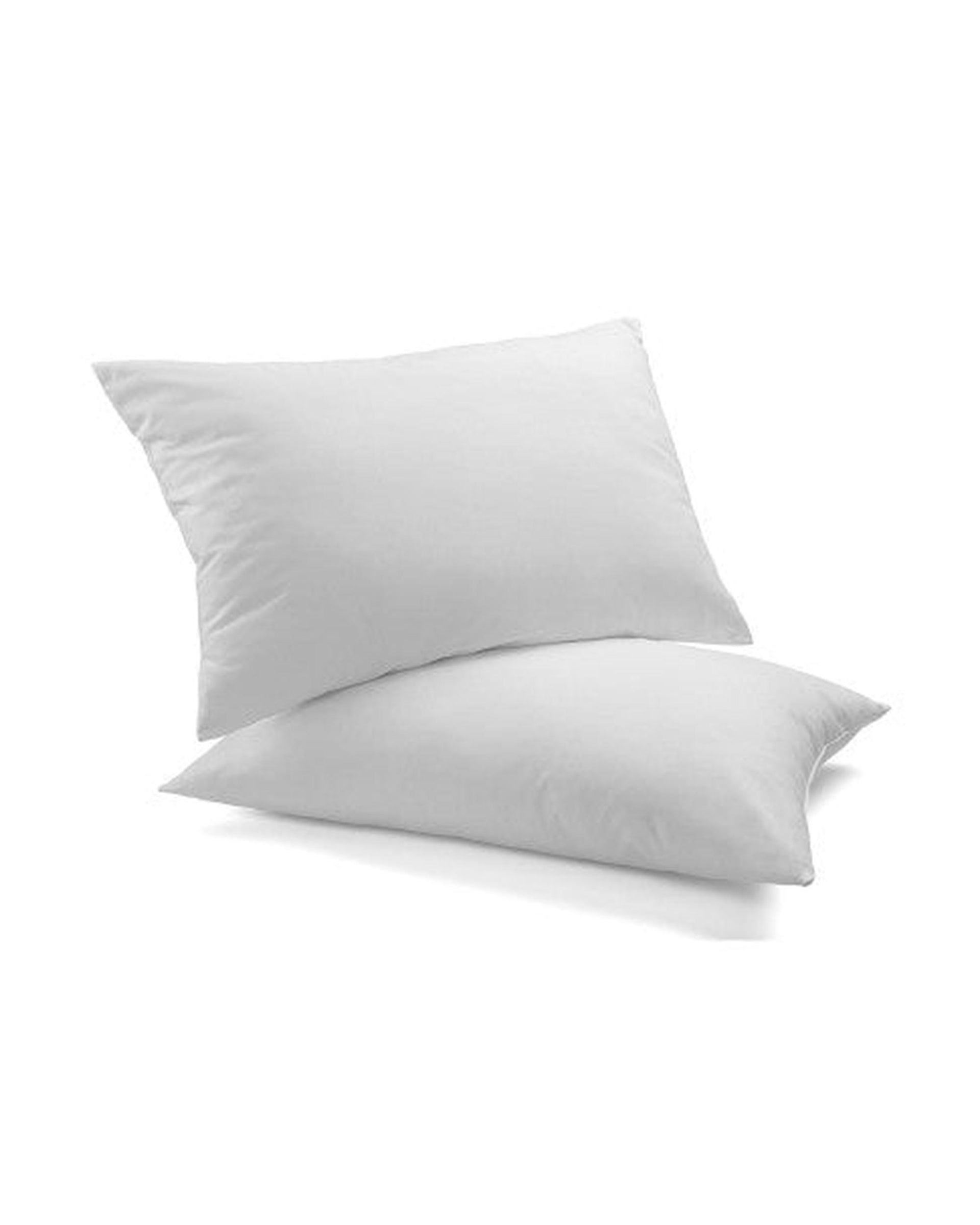 Royal Comfort Luxury Duck Feather & Down Pillow Twin Pack Home Set 50 x 75 cm White Royal Comfort