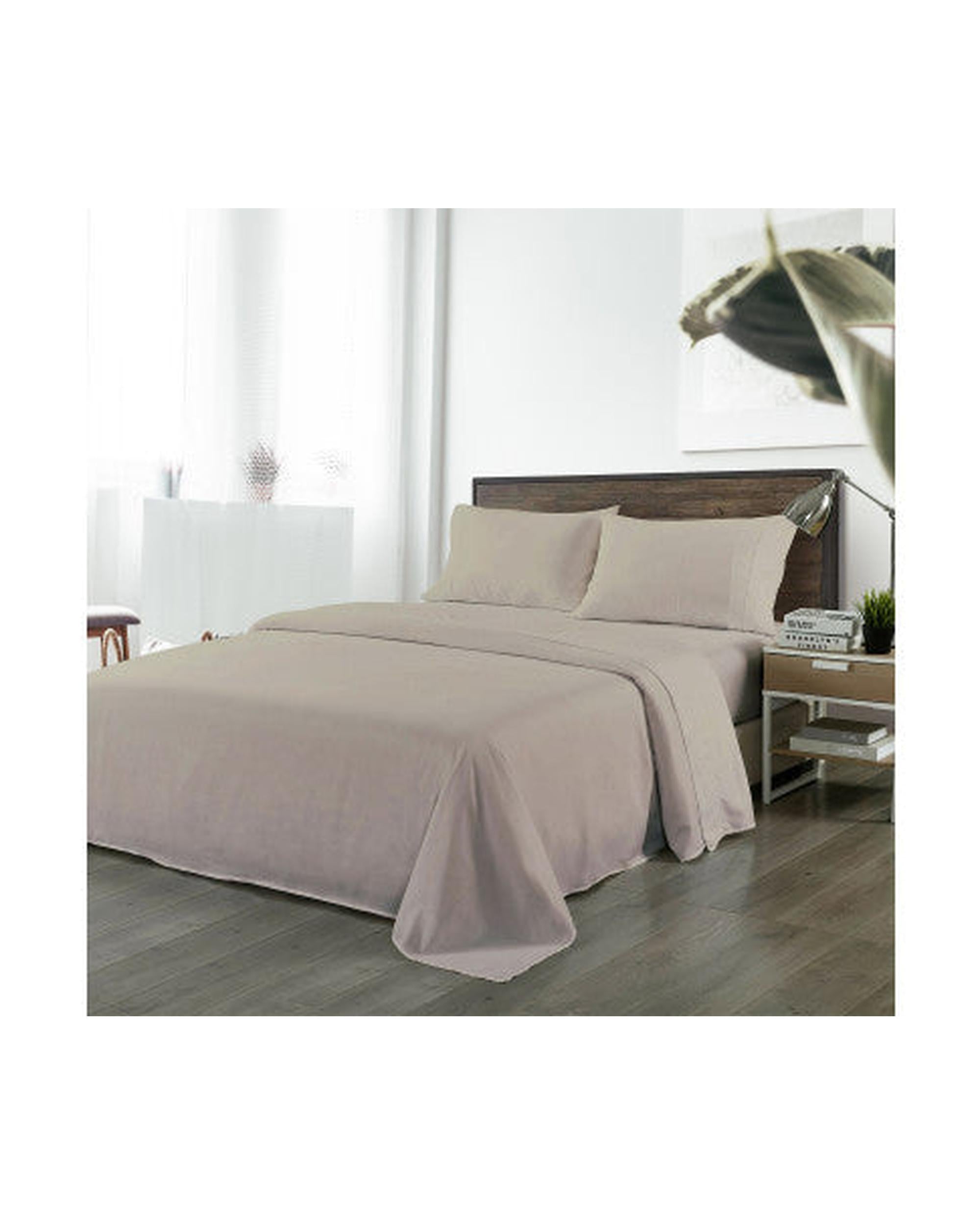 Royal Comfort Bamboo Blended Sheet & Pillowcases Set 1000TC Ultra Soft Bedding - GREY Royal Comfort