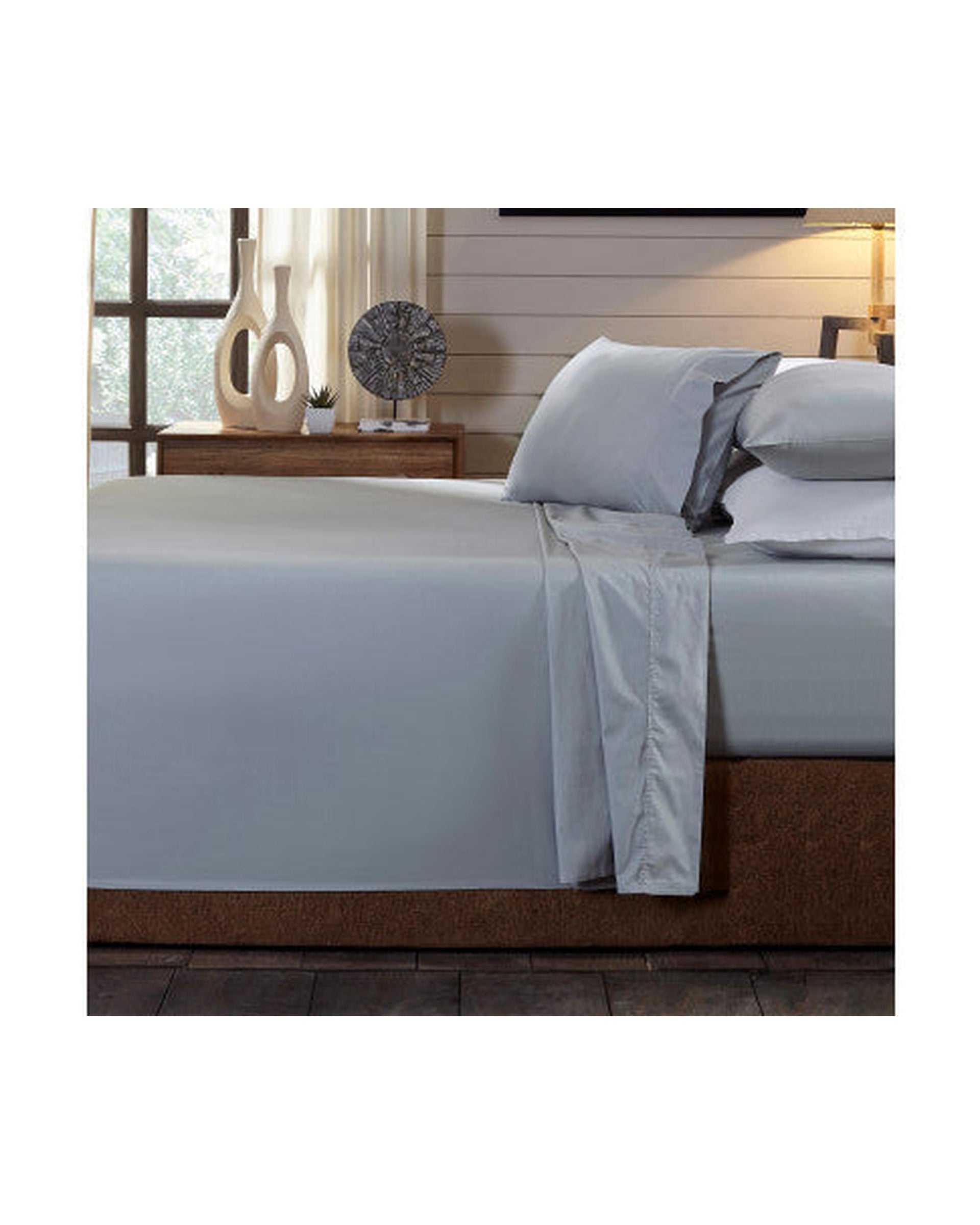 Royal Comfort 250TC Organic 100% Cotton Sheet Set 4 Piece Luxury Hotel Style - GRAPHITE Royal Comfort