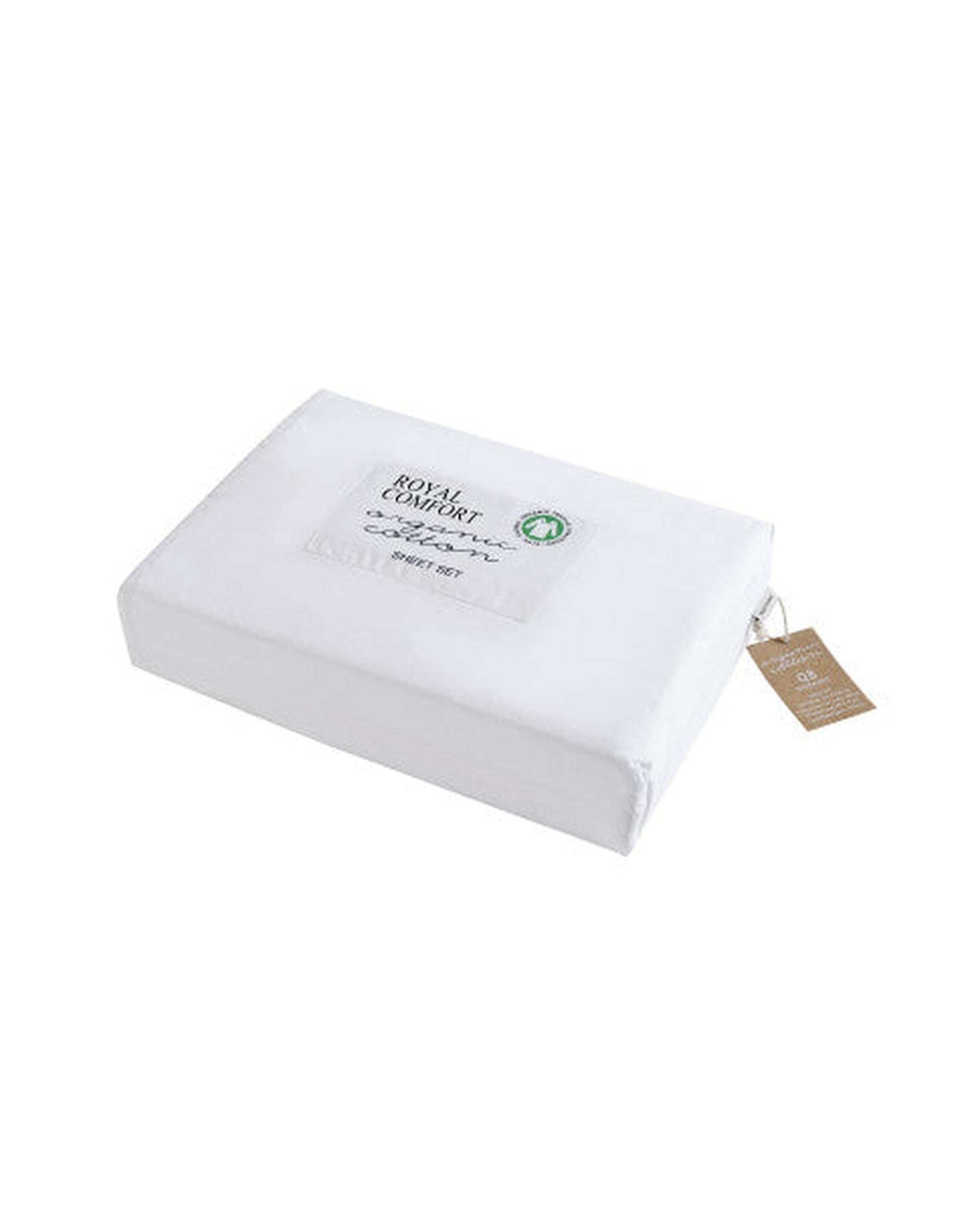 Royal Comfort 250TC Organic 100% Cotton Sheet Set 4 Piece Luxury Hotel Style - WHITE Royal Comfort