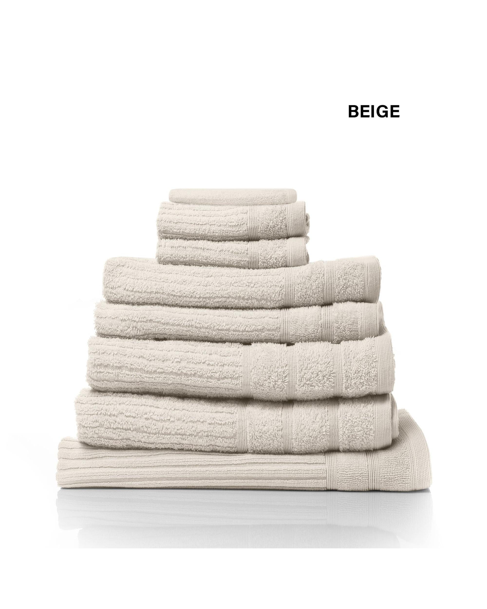 Royal Comfort Eden Egyptian Cotton 600GSM 8 Piece Luxury Bath Towels Set 8 Piece Beige Royal Comfort
