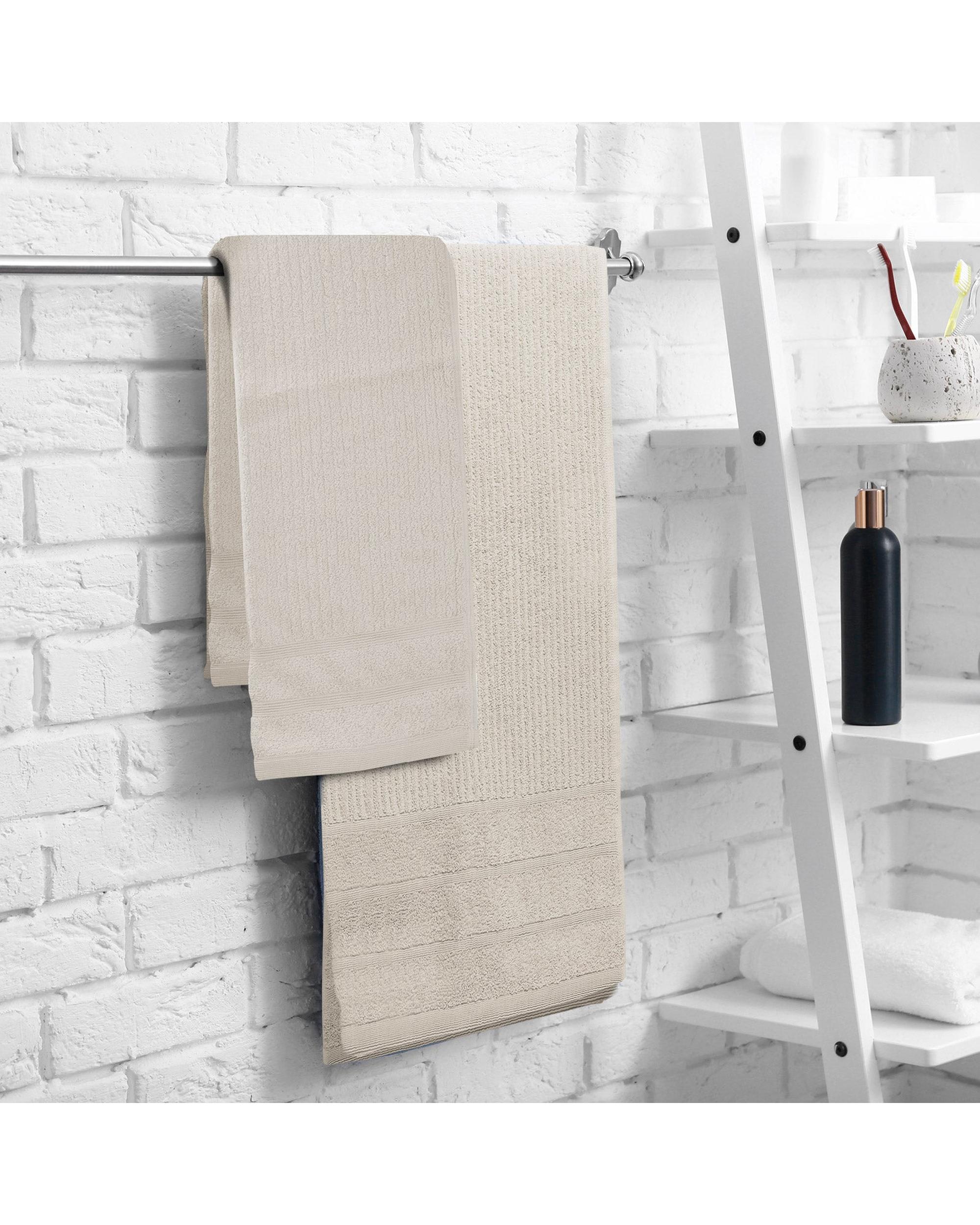 Royal Comfort Eden Egyptian Cotton 600GSM 8 Piece Luxury Bath Towels Set 8 Piece Beige Royal Comfort