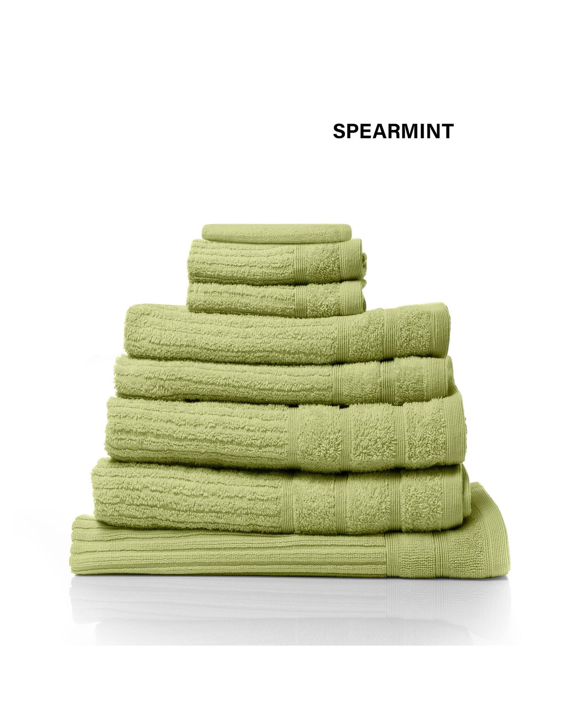 Royal Comfort Eden Egyptian Cotton 600GSM 8 Piece Luxury Bath Towels Set 8 Piece Spearmint Royal Comfort