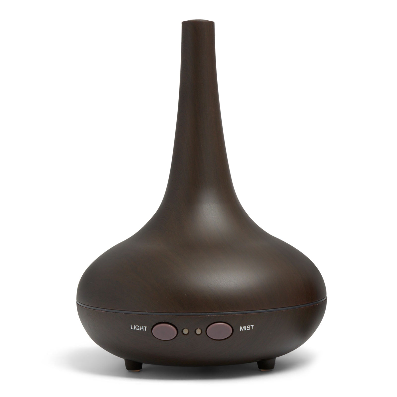 Essential Oil Diffuser Ultrasonic Humidifier Aromatherapy LED Light 200ML 3 Oils 15 x 15 x 20cm Dark Wood Grain Milano Decor