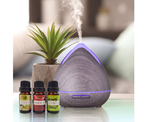 Essential Oils Ultrasonic Aromatherapy Diffuser Air Humidifier Purify 400ML - Violet Milano Decor