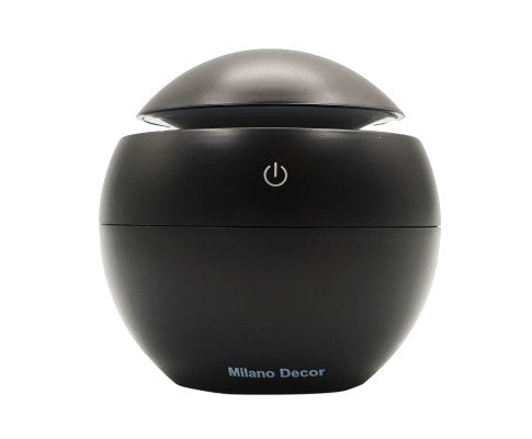 Ultrasonic USB Diffuser with 10 Aroma Oils Humidifier LED Light 130ml - Black Big Bedding Australia