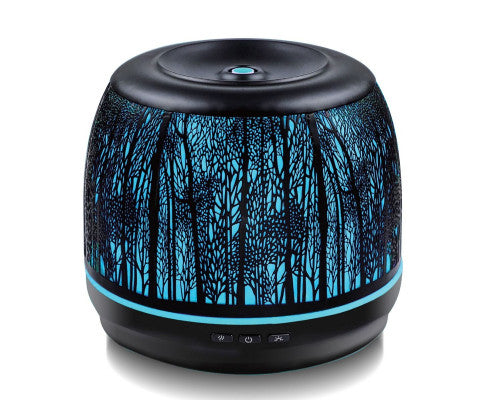 500ml Metal Essential Oil and Aroma Diffuser-Black Big Bedding Australia