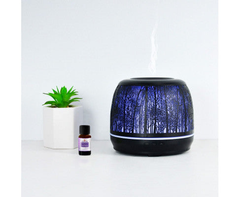 500ml Metal Essential Oil and Aroma Diffuser-Black Big Bedding Australia