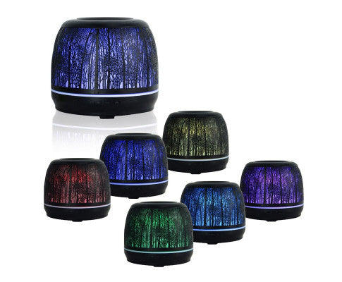 500ml Metal Essential Oil and Aroma Diffuser-Black Big Bedding Australia