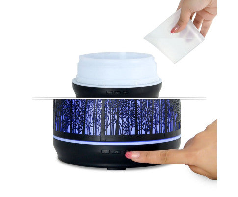 500ml Metal Essential Oil and Aroma Diffuser-Black Big Bedding Australia