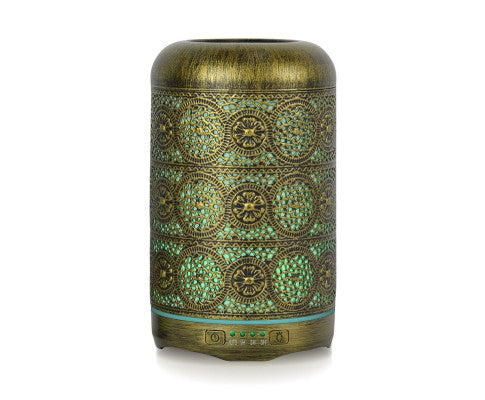 260ml Metal Essential Oil and Aroma Diffuser-Vintage Gold Big Bedding Australia
