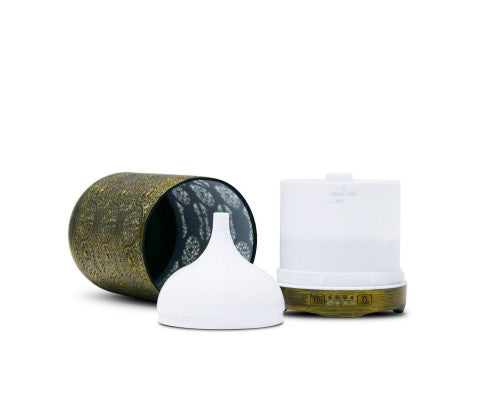 260ml Metal Essential Oil and Aroma Diffuser-Vintage Gold Big Bedding Australia