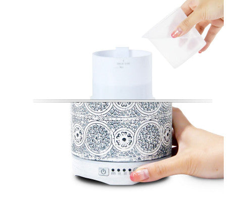 260ml Metal Essential Oil and Aroma Diffuser-Vintage White Big Bedding Australia