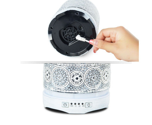 260ml Metal Essential Oil and Aroma Diffuser-Vintage White Big Bedding Australia