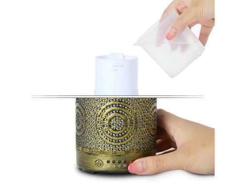 100ml Metal Essential Oil and Aroma Diffuser-Vintage Gold Big Bedding Australia