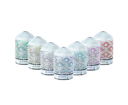 100ml Metal Essential Oil and Aroma Diffuser-Vintage White Big Bedding Australia