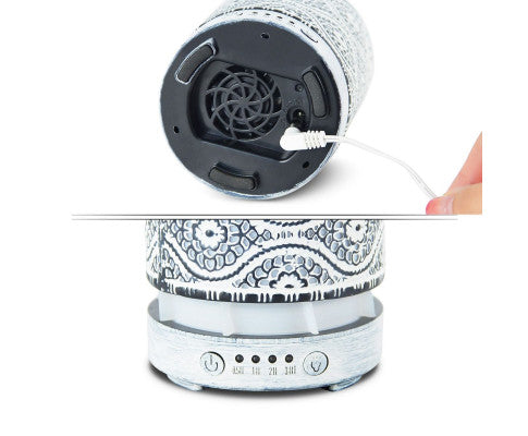 100ml Metal Essential Oil and Aroma Diffuser-Vintage White Big Bedding Australia