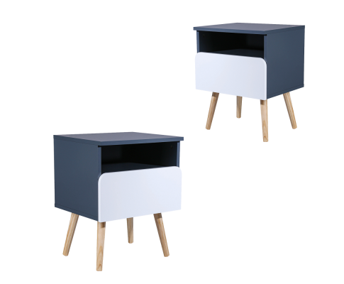 Dlothax Bedside Table Side Table Bedroom Drawers Set of 2 Big Bedding Australia