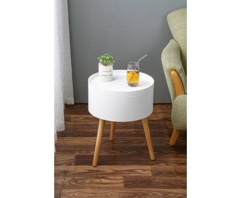 Mykhaela Tray Top Bedside Table Side Table Bedroom Storage Big Bedding Australia