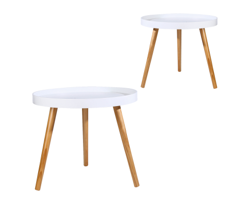 Round Bedside Table Small Side Table Bedroom Modern Furniture Set of 2 Big Bedding Australia