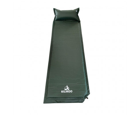 KILIROO Inflating Camping Mat with Pillow - Army Green Kiliroo