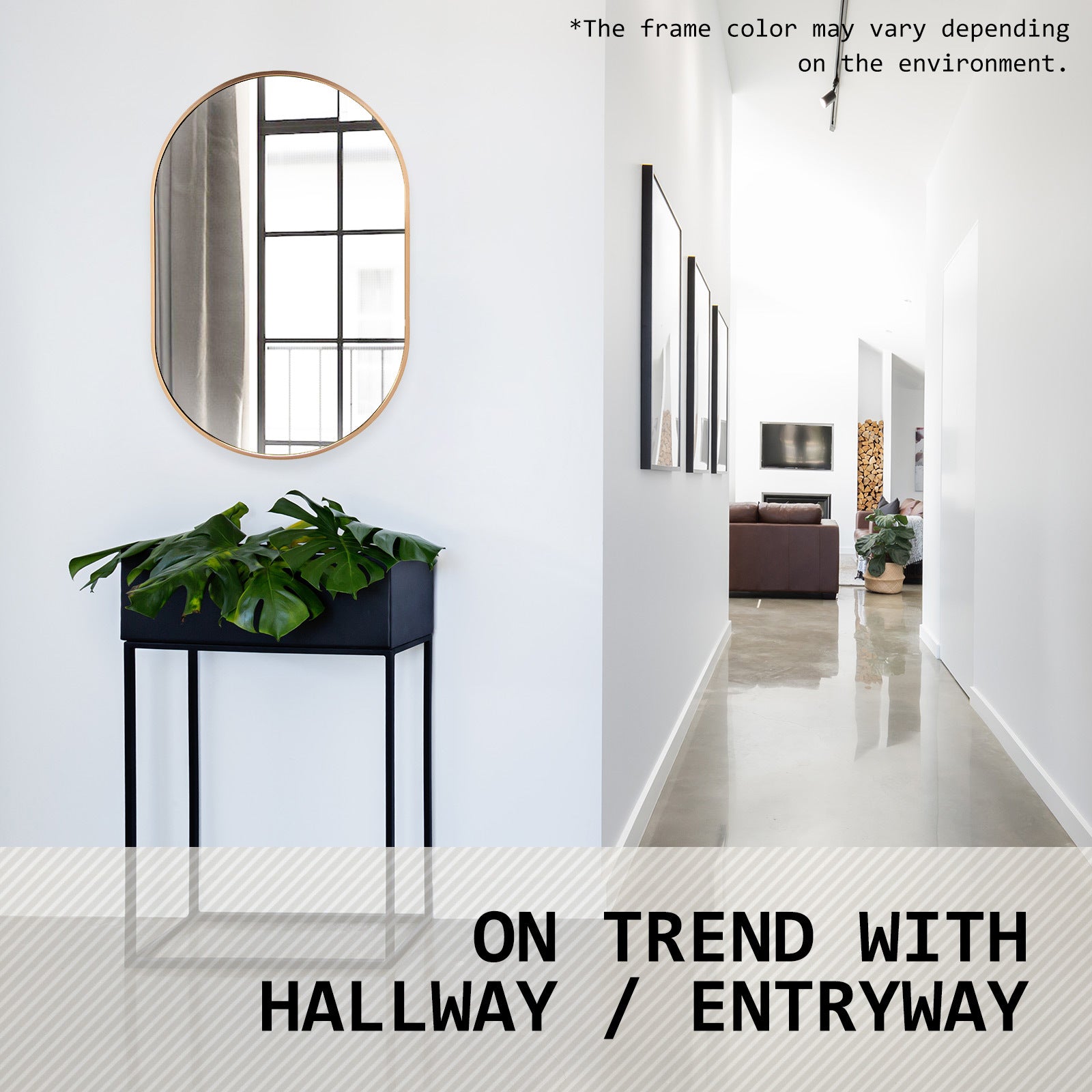 2 Set La Bella Gold Wall Mirror Oval Aluminum Frame Makeup Decor Bathroom Vanity 50x75cm Big Bedding Australia