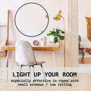 2 Set La Bella Black Wall Mirror Round Aluminum Frame Makeup Decor Bathroom Vanity 70cm Big Bedding Australia