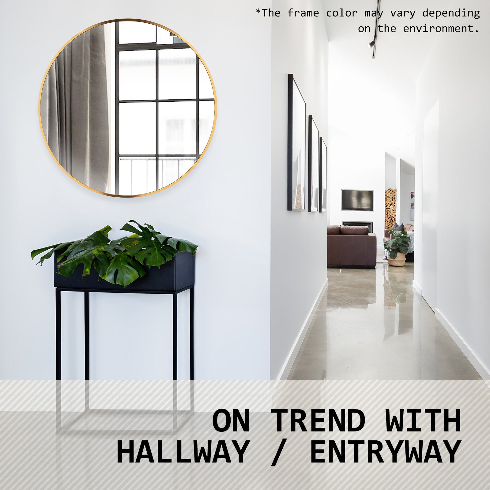 2 Set La Bella Gold Wall Mirror Round Aluminum Frame Makeup Decor Bathroom Vanity 80cm Big Bedding Australia