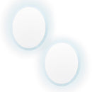 2 Set La Bella LED Wall Mirror Round Touch Anti-Fog Makeup Decor Bathroom Vanity 80cm