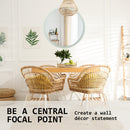 2 Set La Bella LED Wall Mirror Round Touch Anti-Fog Makeup Decor Bathroom Vanity 80cm Big Bedding Australia