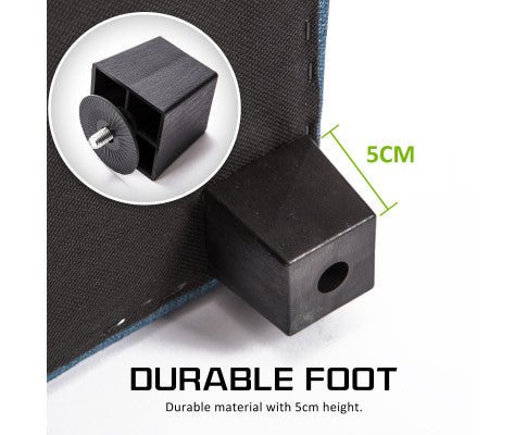 La Bella Dark Blue Storage Ottoman Stool Fabric La Bella