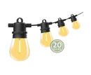 20 Bulbs 23M Festoon String Lights LED Waterproof Outdoor Christmas Party Big Bedding Australia