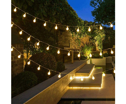 20 Bulbs 23M Festoon String Lights LED Waterproof Outdoor Christmas Party Big Bedding Australia