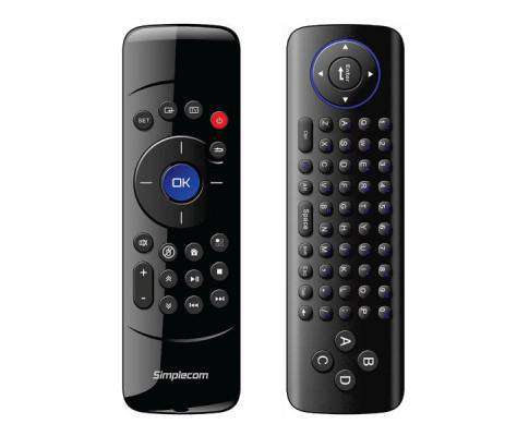 Simplecom TV Accessories RT200 Rechargeable 2.4G Wireless Remote Air Mouse and Keyboard Combo for PC Android TV Box