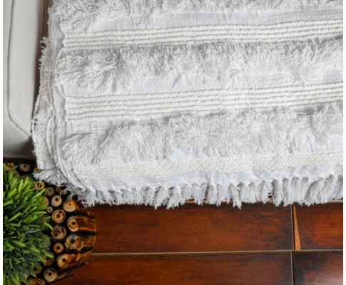 Bohemian White Throw blanket handwoven throw sofa throw Moroccan blanket throw navy blanket sofa boho decor mothers day gift Big Bedding Australia
