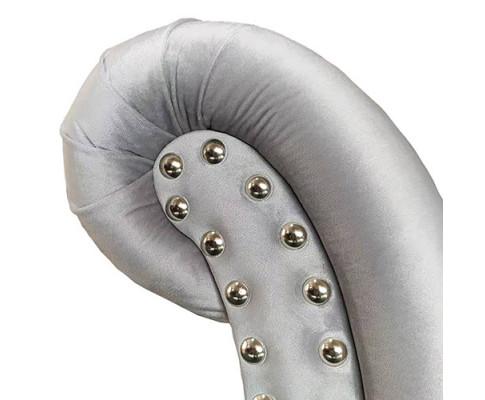 Elsa Bedframe Velvet Fabric Navy Grey Melbournians Furniture