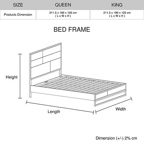 Hannah Bedframe King Size Melbournians Furniture