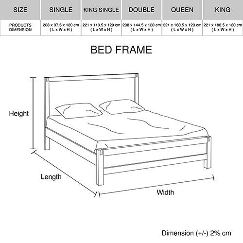 Java Bedframe Queen Size Chocolate Melbournians Furniture